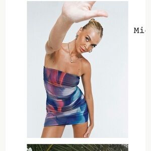 Princess Polly Multicolor Strapless Dress